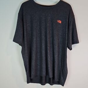 The North Face Men's Dark Gray Tee with Red Accent